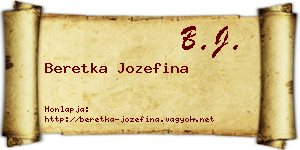 Beretka Jozefina névjegykártya